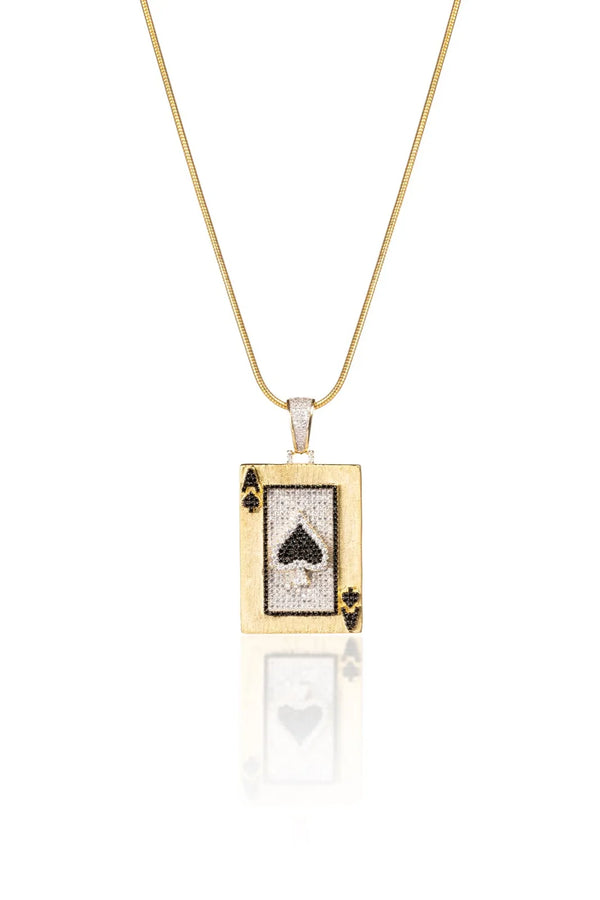 Ace of Spades Silver Pendant