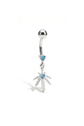 Celestial Leaf Belly Button Ring