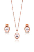 Amorettle Silver Pendant and Earrings Set