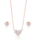 Florisse Silver Pendant and Earrings Set