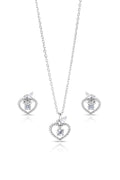 Corintha Silver Pendant and Earrings Set