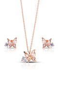 Elowyn Silver Pendant and Earrings Set