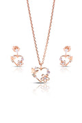 Petaline Silver Pendant and Earrings Set