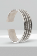 Rudra Wideband Silver Bracelet