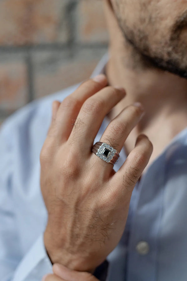 Crypton Men’s Silver Ring Parman