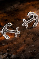 silver mens stud earrings