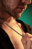 silver neck chain for men
