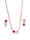 Dahlia Silver Pendant and Earrings Set