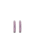Poker Pink 925 Sterling Silver Hoop Earrings