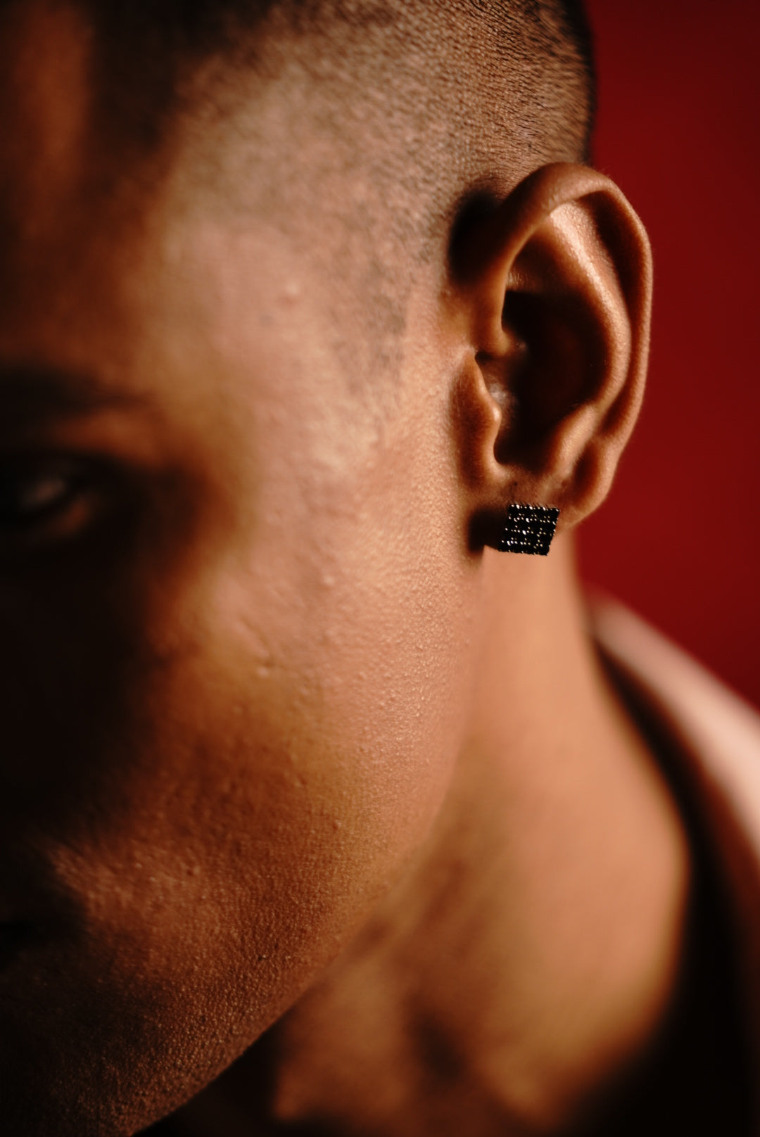 Shadow Pixel Silver Studs