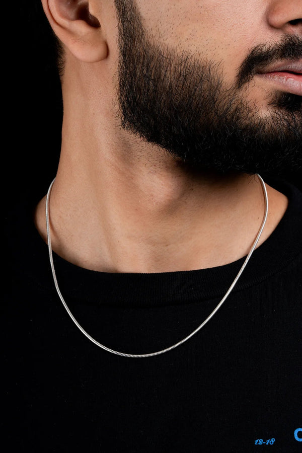Faris Men’s Silver Snake Chain Parman