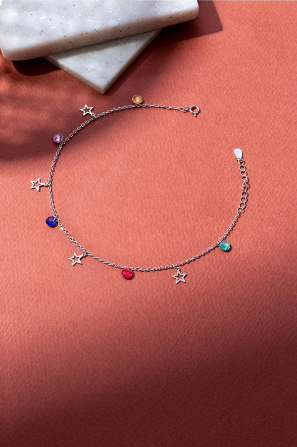 Sirius Silver Anklet