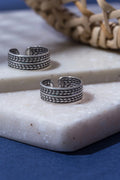 Pebble Path Silver Toe Ring