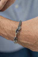 Dragon Link Men’s Silver Bracelet