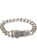 ‘Do or Die’ Men’s Silver Skull Bracelet