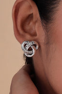 Atomic Charm Silver Earrings