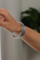 Rudra Wideband Silver Bracelet