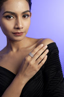 Octavia Floral Silver Ring