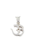 Simple Om Silver Pendant Parman