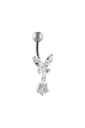 Mercura Butterfly Silver Belly Button Ring Parman
