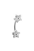 Cassandra Floral Silver Belly Button Ring Parman