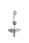 Gabrielle Angel Silver Belly Button Ring Parman