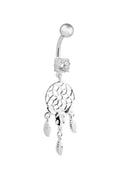 Alexandra Dreamcatcher Silver Belly Button Ring Parman