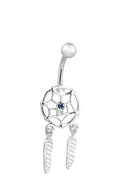 Calista Dreamcatcher Silver Belly Button Ring