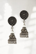 Mayuri Jhumka Silver Earrings Parman