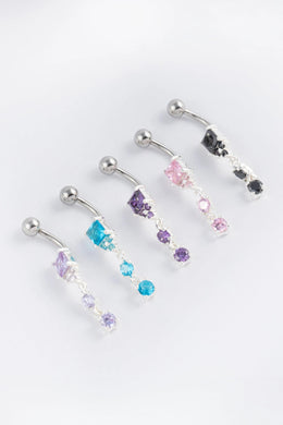 Ophelia Luxury Silver Belly Button Ring Parman