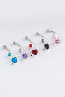 Aphrodite Cupid-Heart Silver Belly Button Ring