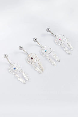 Calista Dreamcatcher Silver Belly Button Ring Parman