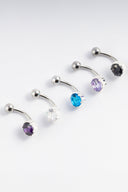 Hera Gem Silver Belly Button Ring