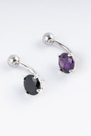 Aurelia Dazzle Silver Belly Button Ring