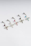 Gabrielle Angel Silver Belly Button Ring