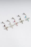 Gabrielle Angel Silver Belly Button Ring