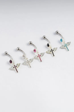 Gabrielle Angel Silver Belly Button Ring Parman