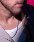 silver neck chain for men