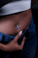 Glitter Baby Belly Button Ring