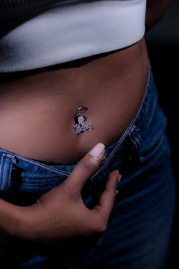 Glitter Baby Belly Button Ring