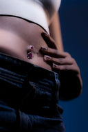 Noir Bloom Belly Button Ring
