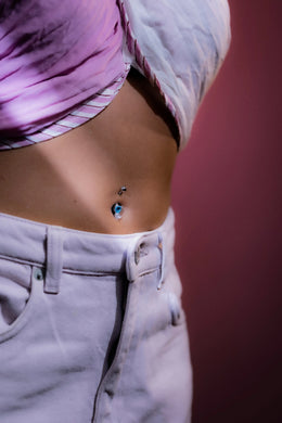 Jewel Drop Belly Button Ring