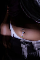 Crimson Warden Belly Button Ring