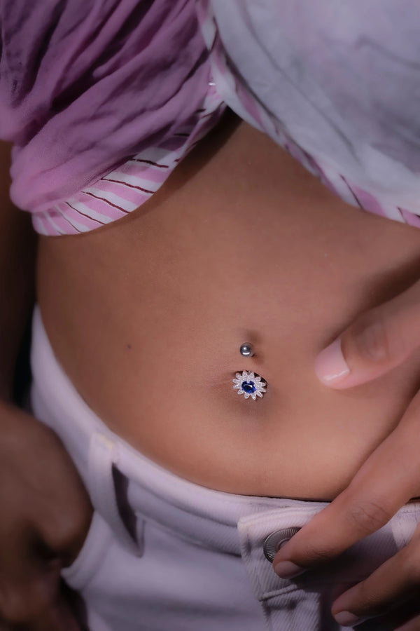 Starlight Blossom Belly Button Ring