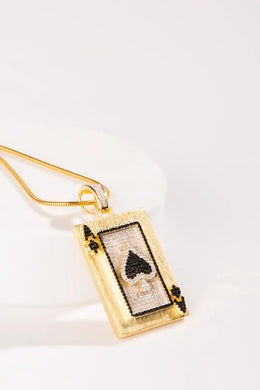 Ace of Spades Silver Pendant