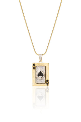 Ace of Spades Silver Pendant