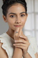 Agneya Clover Silver Ring Parman