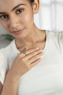 Agneya Clover Silver Ring Parman