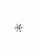 Icy Bloom Silver Ear Piercing