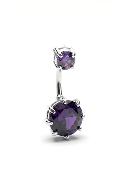 Solitaire Glow Belly Button Ring